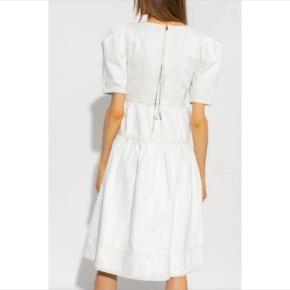 ULLA JOHNSON Ames White Midi Dress Sz 6 - Picture 3 of 6